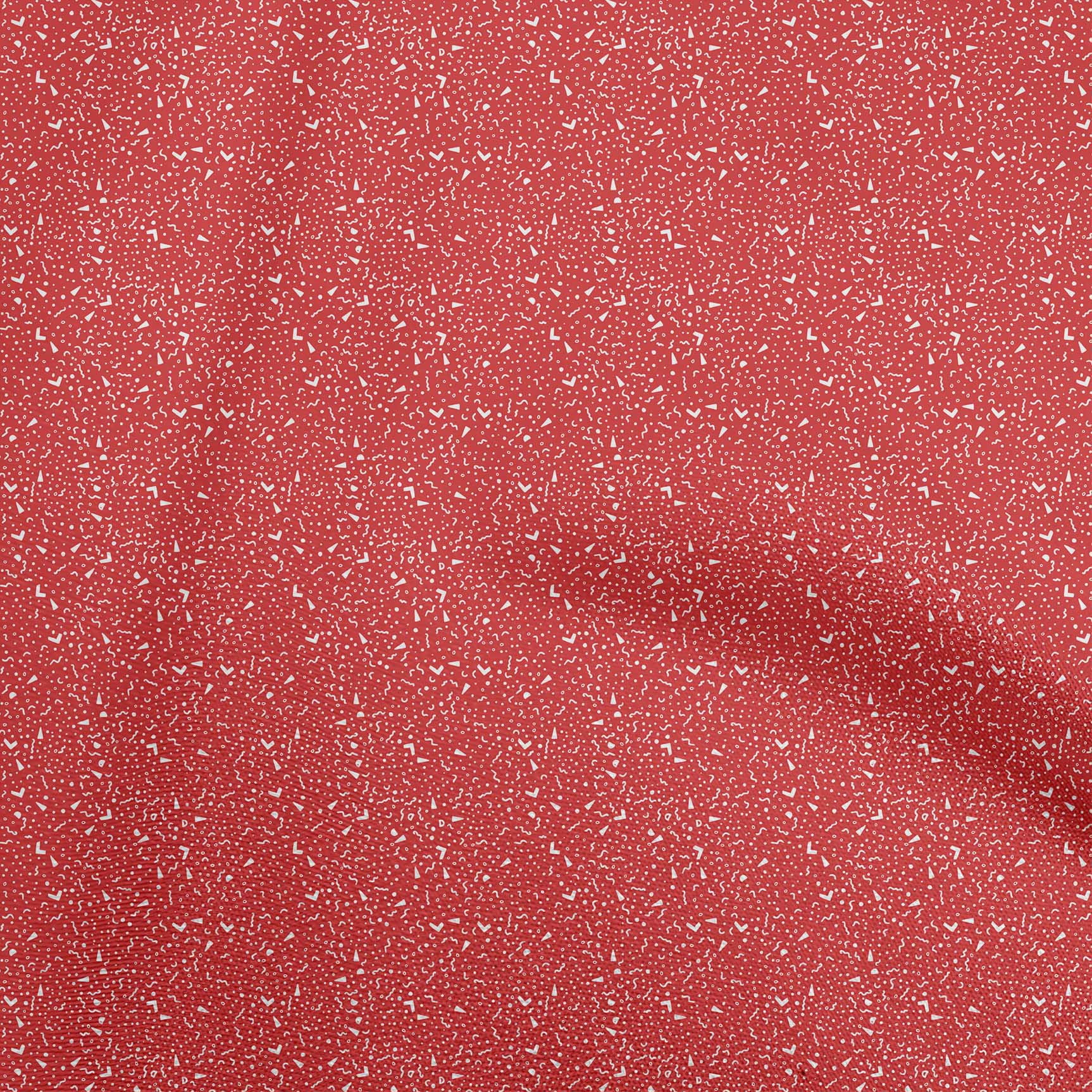 oneOone Cotton Jersey Red Fabric Christmas Sewing Material Print Fabric By The Yard 58 Inch Wide
