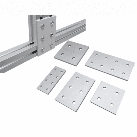 

1pc Sliver Strip Plate aluminum connector fastener 2020 3030 4040 6060 8080 9090 2/3/4/6/8 Hole Angle Connector Aluminum Mount Plate