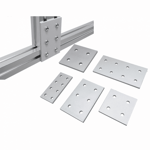 1pc Sliver Strip Plate aluminum connector fastener 2020 3030 4040 6060 8080 9090 2/3/4/6/8 Hole Angle Connector Aluminum Mount Plate