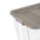 image 7 of Sterilite Plastic 200 Qt. Stacker Box Taupe Splash