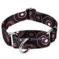 thumbnail image 3 of Dazzber Martingale Dog Collars Colourful Oil Painting Pattern Series - No Pull Pet Collar Silky Soft for Medium and Large Dogs (Medium, 1 Inch Wide, Firework Dots -Black), 3 of 5
