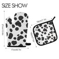 thumbnail image 2 of Yayeee Oven Mitts and Pot Holder Set of 2 Heat Resistant Kitchen Gloves Baking Hot Pad, Cow Spots, 2 of 5