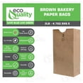 thumbnail image 2 of [1500 Count] Small Brown Kraft Paper Bag (3 lb) Small - Paper Lunch Bags, Small Snacks, Gift Bags, Grocery, Merchandise, Party Bags (4-3/4" x 2-15/16" x 8-9/16) (3 Pound Capacity) by EcoQuality, 2 of 6