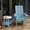 Blue, variant on ZEKOO Adirondack Chairs with Table Weather Resistant with Cup Holder,Unfinished, Patio Seating, Lounge Chairs for Outside, Plastic Lawn Chair, Outdoor Chair