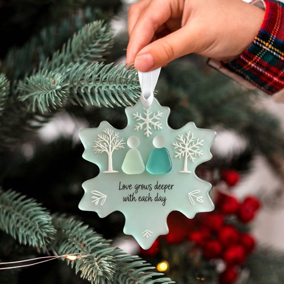 100Fens First Christmas Together Ornament 2024, Our First Christmas Together Gifts,Couple, Acrylic 1st Christmas Together Ornaments with Gift Box,First Christmas Together Gifts for Couple