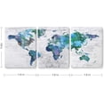 thumbnail image 6 of Wall Art for Living Room World Map Prints Pictures Framed Canvas Artwork Wall Decor for Bedroom Office Kitchen Modern Home Decorations Size 12x16 inch x 3 Panel Ready to Hang World Map Decorations, 6 of 6