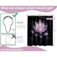 thumbnail image 5 of Black and Purple Shower Curtain Lotus Flower Shower Curtains for Bathroom Decor Decorative Floral Bath Curtain Set, Waterproof Cloth Fabric, 60x72in, 5 of 7