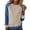 Beige, variant on Colorblock Sweaters for Women Crewneck Raglan Long Sleeve Patchwork Trendy Tops Ribbed Knit Casual Pullover (XL, Brown)