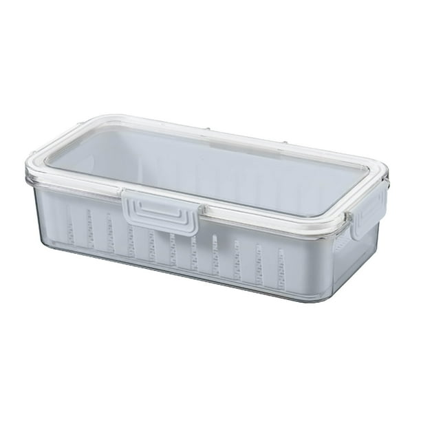 Refrigerador con tapa, caja para mantener frescos los olores, caja sellada para almacenar mariscos, caja para clasificar melones y frutas en la cocina del hogar, almacenamiento sellado con drenaje par