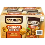 Snyder's of Hanover Pretzel Sandwiches, Cheddar Cheese, Snack Packs, 30 Ct