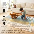 thumbnail image 3 of My Magic Carpet 3'x5' Machine Washable Kitchen Entryway Bedroom Area Rug - Flux Striped Multicolor, 3 of 6