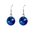 thumbnail image 4 of Juego de aretes y cadena con dije corte Xilion, plata mexicana ley .925, Azul bermuda, 4 of 5