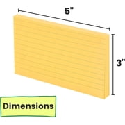 Mr. Pen- Lined Index Cards, 3 x 5, 180 Cards, Neon Index Cards, Index Cards, Note Cards, Flash Cards, Study Cards, Notecards for Studying