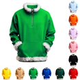 thumbnail image 6 of KAUOD Boys Girls Christmas Fleece Jackets Half Zipper Cute Fuzzy-Lined Hooded Coats Kids Winter Pullover Sweatshirts Clothes, 6 of 8