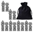 thumbnail image 1 of Acrylic Polyhedral Set with Pouches for Board Game Bar Toys White, 1 of 3