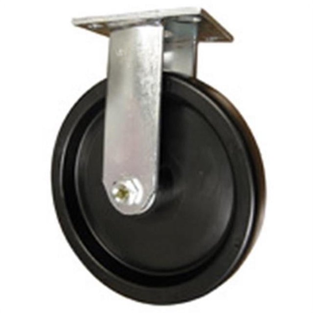 Shepherd 3126 8 in. Polypropylene Rigid Caster, Silver & Black