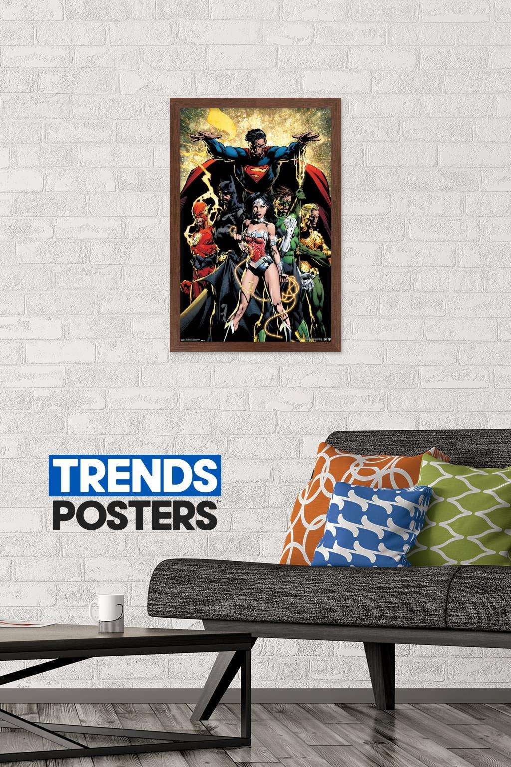 DC Comics - Justice League - Power Wall Poster, 14.725" x 22.375", Framed