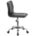 thumbnail image 3 of Pemberly Row Contemporary Ribbed Faux Leather Office Chair in Black, 3 of 6