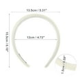 thumbnail image 3 of Unique Bargains 1 Pc Classic Elegant Sponge Headband for Women for Girls 6.10"x5.31" Beige, 3 of 4