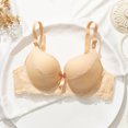 thumbnail image 2 of MGDXOX Womens Lace Bras Push Up Bra with Underwire Full Coverage Padded Balconette Comfort Everyday Bra Lingeries Beige 36, 2 of 7