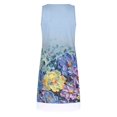 thumbnail image 4 of IROINNID Sleeveless Round Neckline Dress For Women Casual Fake Two Lay Dress Prints Knee-Length Sundress, 4 of 7