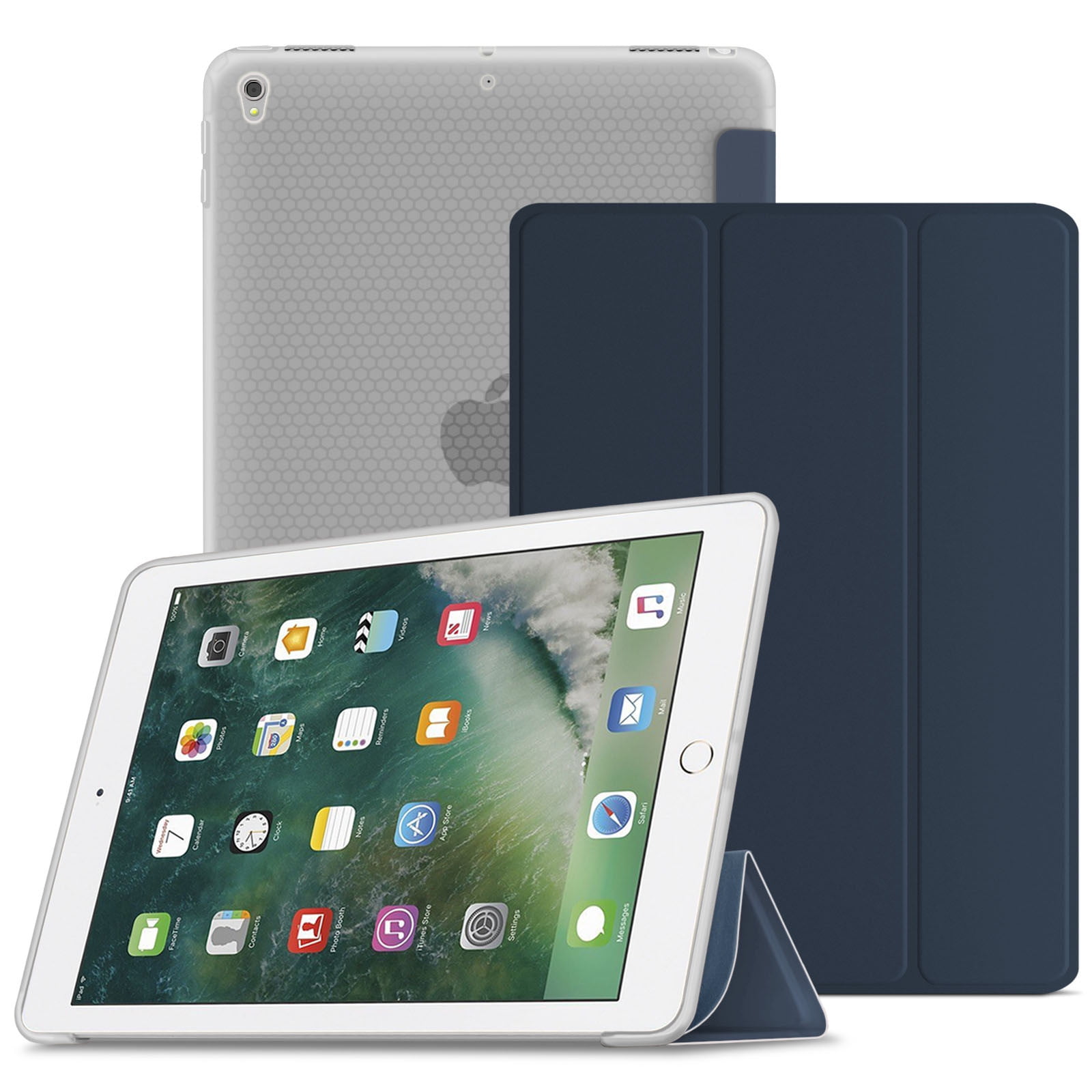 Infiland iPad Pro 10.5 Case Slim Smart Cover with Soft TPU Bumper