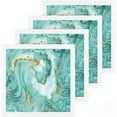 thumbnail image 2 of GZHJMY 4 PCS Turquoise Marble11 Towels Cotton Washcloths Set,Quick Drying & Absorbent Soft Bathroom Hand Towel Lightweight & Portable Fingertip Towel, 2 of 7