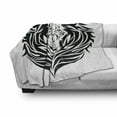 thumbnail image 3 of Black and White Soft Flannel Fleece Throw Blanket, Monochrome Lion Head Portrait Animal Design Jungle Wildlife, Cozy Plush for Indoor and Outdoor Use, 50" x 60", Black and White, by Ambesonne, 3 of 6