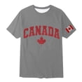 thumbnail image 4 of Boys Shirts Graphic T Shirt with Embroidered Maple Leaf Canadian Patriotic Celebration Tee for Kids Dark Gray 2 Years-3 Years, 4 of 4
