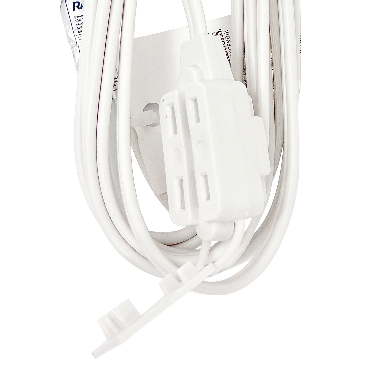 RAYOVAC Indoor Extension Cord with Flat Plug, White (6 Ft.), HM-EC-001-6