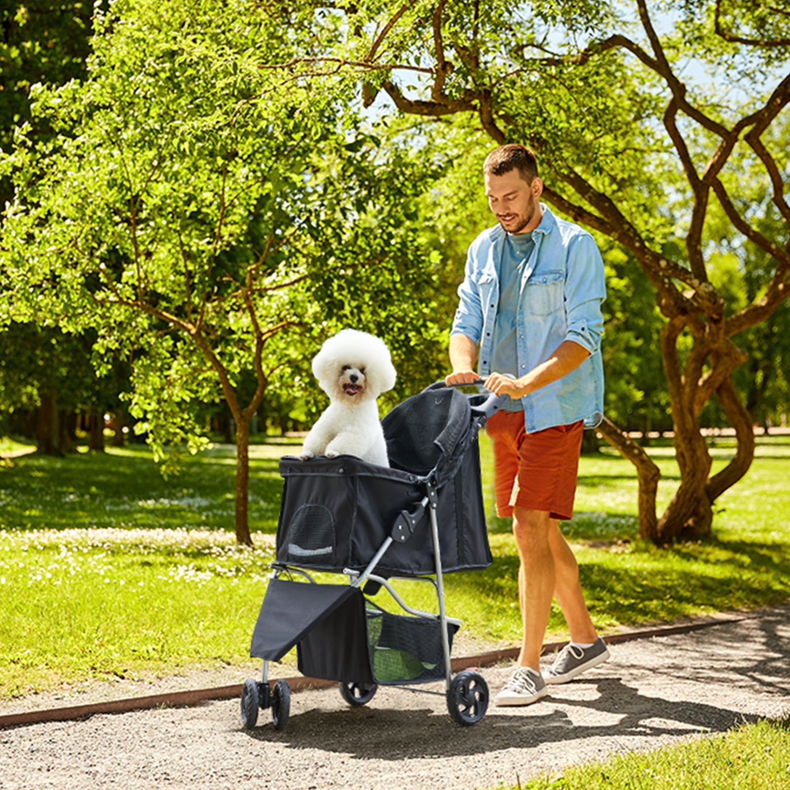 Gianna 3-Wheel Pet Stroller for Dogs, Jogging Stroller