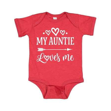 

Inktastic Auntie Loves Me Baby Clothes Gift Baby Boy or Baby Girl Bodysuit