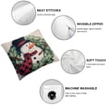 thumbnail image 4 of Autua Christmas pillowcase, decoration snowman Santa pillowcase sofa winter vacation indoor outdoor home red and white decoration 20x20in, 4 of 5