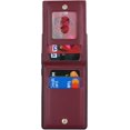thumbnail image 4 of Samsung Galaxy Note 20 Ultra Case with Card Holder for Women, Galaxy Note 20 Ultra Phone Case Wallet with Credit Card with Ring Kickstand Zipper Slim Stand Case - Red Wine, 4 of 14