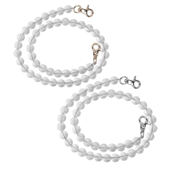 Cadena de bolso transparente con agujero recto, 2 uds., 12mm, uso práctico, accesorios de joyería para teléfono móvil, 60mm