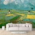 thumbnail image 2 of IDEA4WALL 6pcs Green Field Peel and Stick Wallpaper Removable Wall Murals Large Wall Stickers for Home Decoration - 100x144 inches, 2 of 5