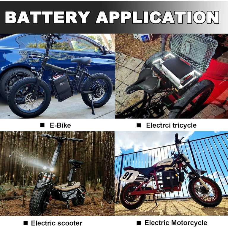48V 50Ah Lifepo4 48v 40AH lithium battery Bluetooth BMS APP 16S for 2000w Scooter bike tricycle boat go cart +10A charger - 44