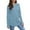 Blue, variant on MIUOWANP Crewneck Sweatshirts Womens 2024 Women's Casual Round Neck Long Sleeved Fashion Top Navy L