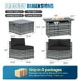 thumbnail image 2 of Sunmthink 11-Piece Outdoor Patio Furniture, Patio Furniture Sets with Fire Pit, Wicker Outdoor Conversation Set and Waterproof Cover, 2 of 9
