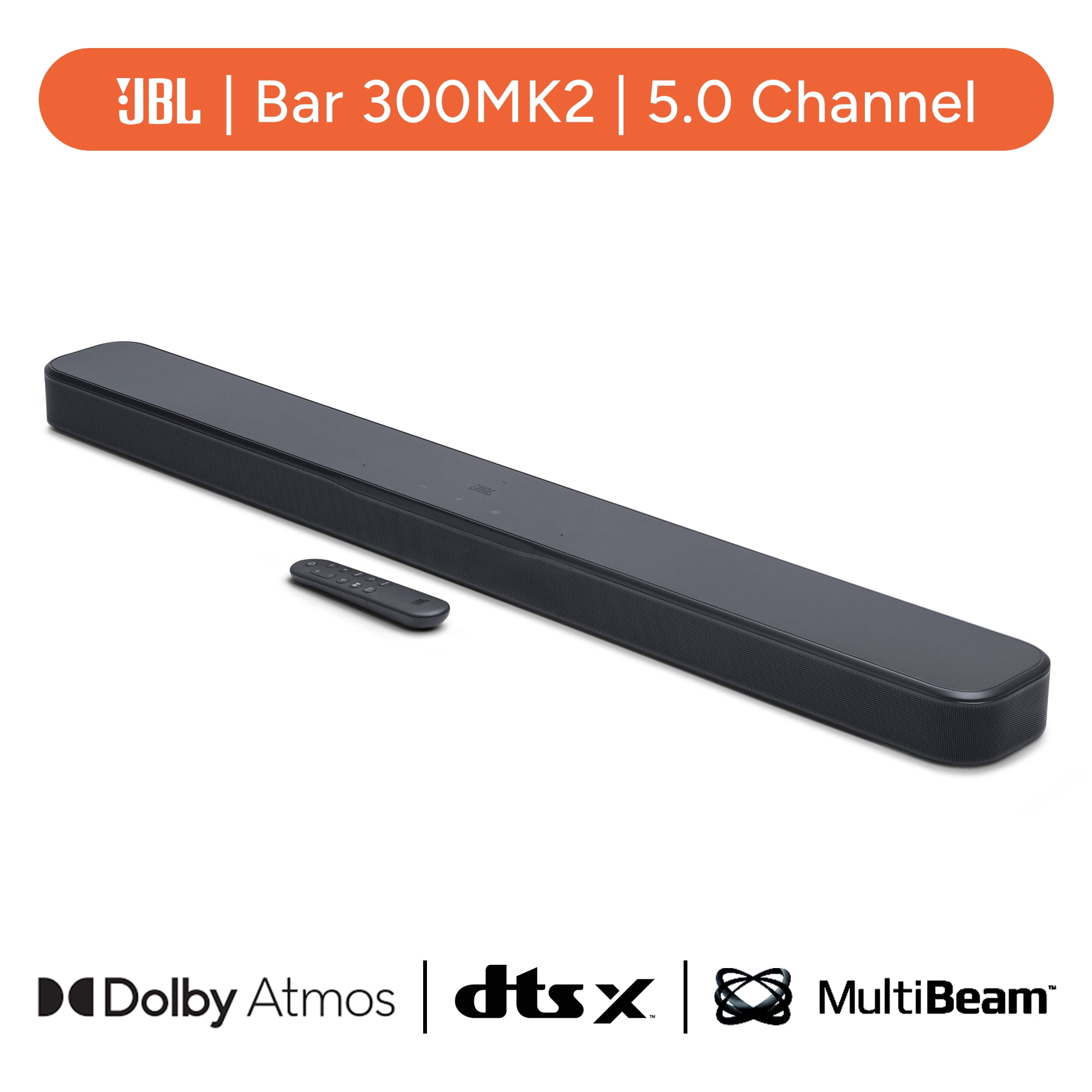 JBL 5.0 MultiBeam Soundbar - Wireless, 250 Watt, Black - with