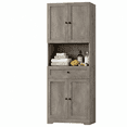thumbnail image 3 of Homfa 67.5" Tall Farmhouse Bathroom Storage Cabinet with Drawer, 4 Door Modern Freestanding Storage Cabinet Cupboard, Gray, 3 of 7