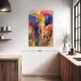 thumbnail image 3 of Elephant Stock Elephant I Wall Art - Vertical Canvas Wall Art - Living Room Wall Decor - Animal Canvas - Blue And Pink Decor By Richard Wallich - 26" x 39", 3 of 8