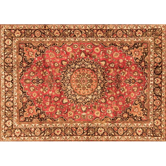 Ahgly Company Indoor Rectangle Persian Orange Traditional Area Rugs, 2' x 4'