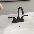 thumbnail image 2 of Logmey Double Hole 2-Handle Vessel Bathroom Faucet Bathroom Vanity Sink Faucets in Matte Black with Pop Up Drain, 2 of 9
