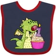 thumbnail image 3 of Inktastic Dragon Cupcake 1st Birthday Boys or Girls Baby Bib, 3 of 4