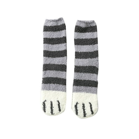 

UDIYO Cartoon Women Autumn Winter Cats Paws Coral Fleece Homewear Warm Floor Socks
