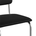 thumbnail image 4 of Pemberly Row Modern Fabric Bar Height Stool (Set of 2) in Black, 4 of 5