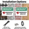 thumbnail image 3 of (2 Pack) Drug Kit With Symbol OSHA Emergency Sign 18 Inch X 12 Inch Indoor / Outdoor Rust-Free Aluminum Metal Signs for Workplace, Workshop, and Construction Site, Made in the USA, 3 of 8