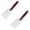 Brown*2, variant on Small Cookie Spatula Metal Stainless Steel Spatula with Wooden Handle, Heavy Duty Mini Baking Scraper Turner for Kitchen Cooking, Cookies Pancakes Eggs Steak Flipper 1 Pack