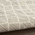 thumbnail image 2 of Nourison Positano Moroccan Trellis Flatweave Outdoor Rug Light Grey 2' x 6', 2 of 11